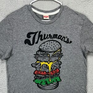 Homage Mens T-Shirt Medium Gray Graphic Print Thurmans Tee Short Sleeve Crewneck